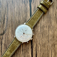Thumbnail for Badalassi Carlo Waxed Cowhide Leather Watch Strap With Contrasting Cream Stitching