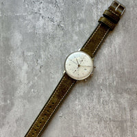 Thumbnail for Badalassi Carlo Waxed Cowhide Leather Watch Strap With Contrasting Cream Stitching