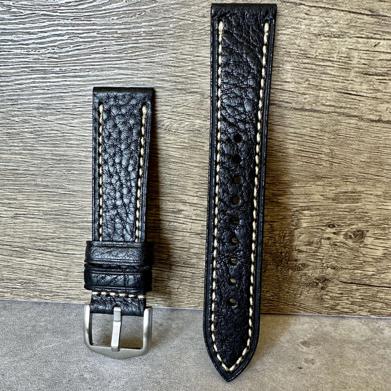Buffalo Embossed Nappa Leather Watch Strap