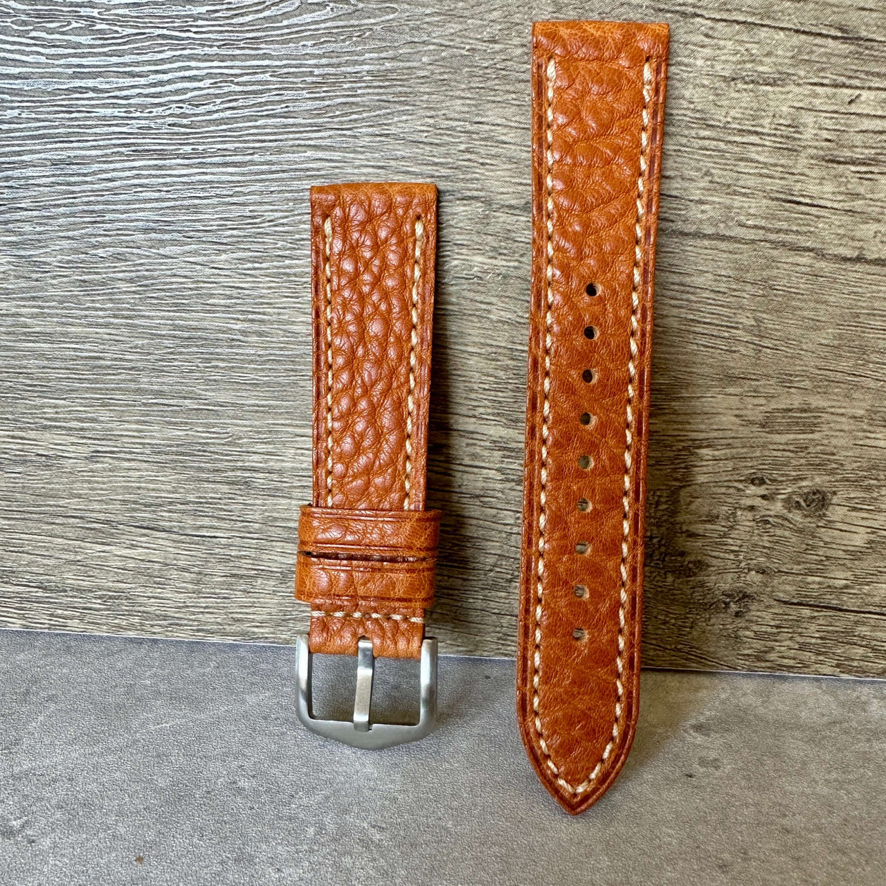 Buffalo Embossed Nappa Leather Watch Strap