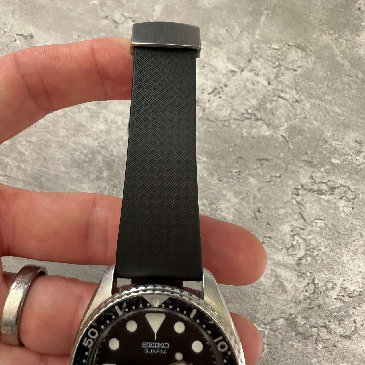 FKM Precision- Black Rubber CTS Watch Strap – Precise Fit, Uncompromising Comfort