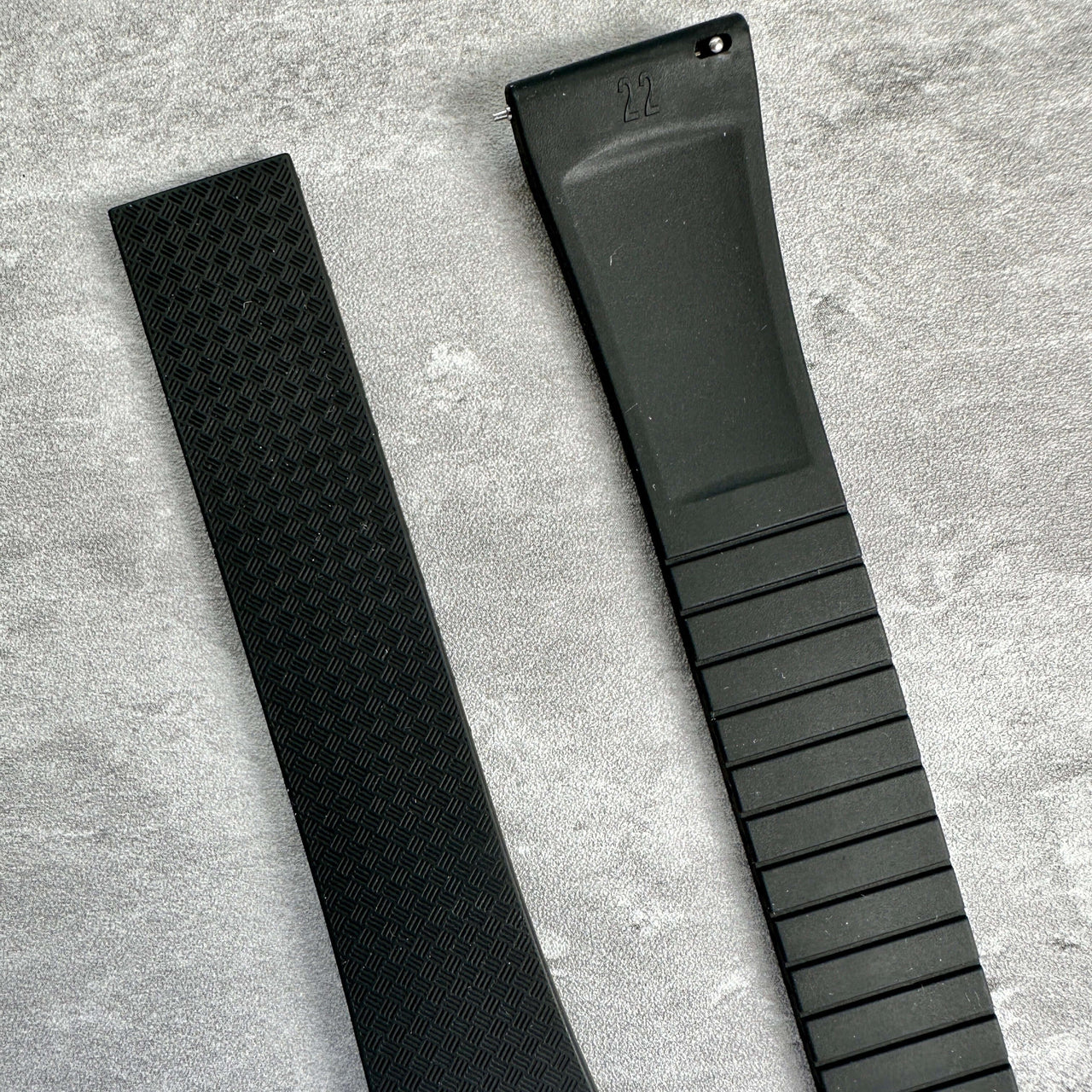FKM Precision- Black Rubber CTS Watch Strap – Precise Fit, Uncompromising Comfort