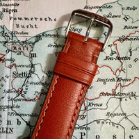 Thumbnail for RIOS1931 TULA Genuine Leather Bund Watch Strap in COGNAC