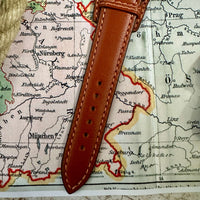 Thumbnail for RIOS1931 TULA Genuine Leather Bund Watch Strap in COGNAC