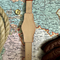 Thumbnail for RIOS1931 TULA Genuine Leather Bund Watch Strap in COGNAC