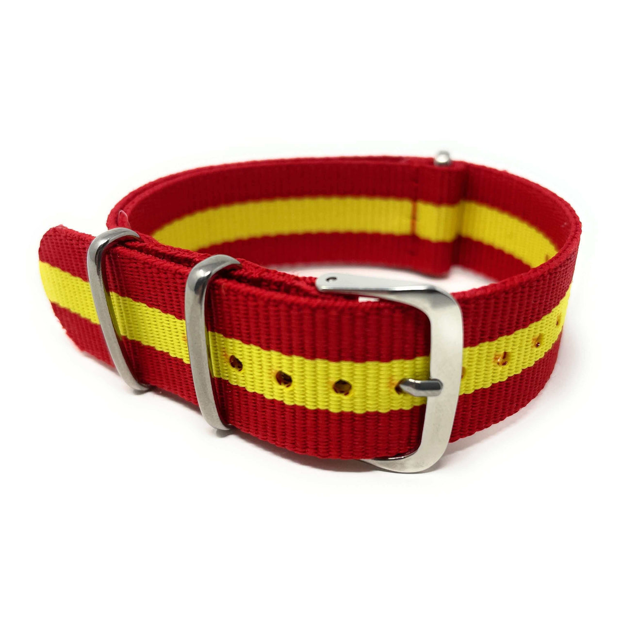 Classic Military Style Strap -Red and Yellow