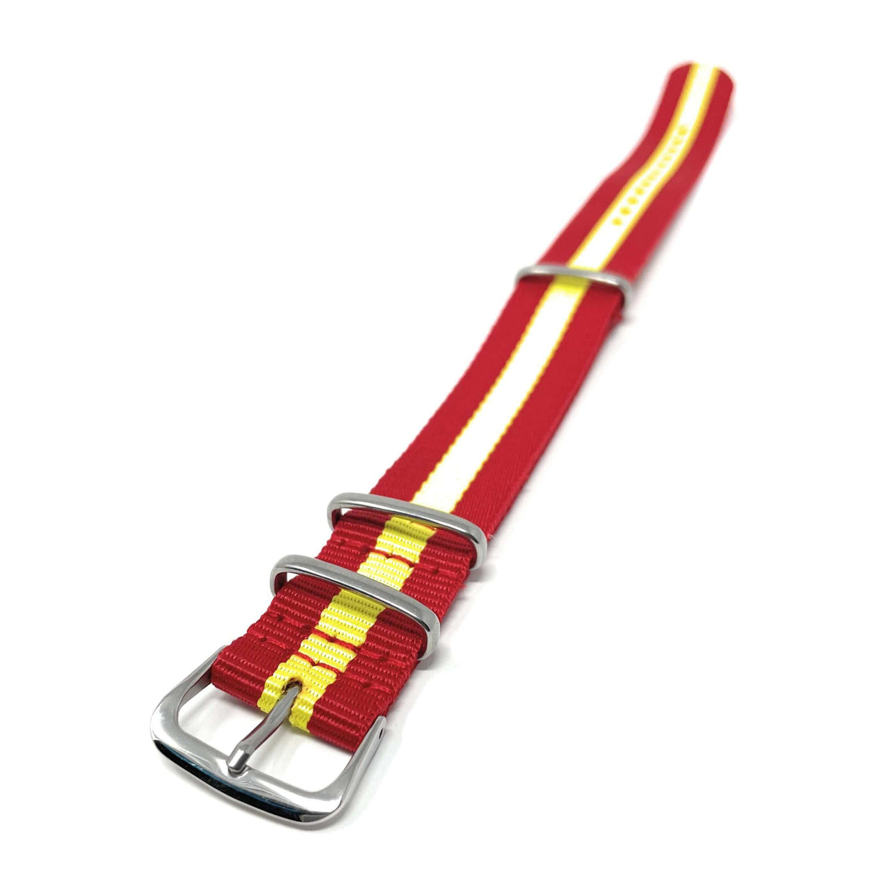 Classic Military Style Strap -Red and Yellow