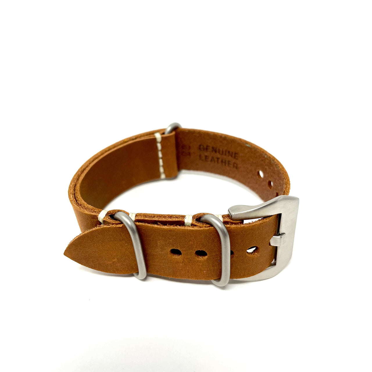 Italian Crazy Horse Leather Military Style Watch Straps