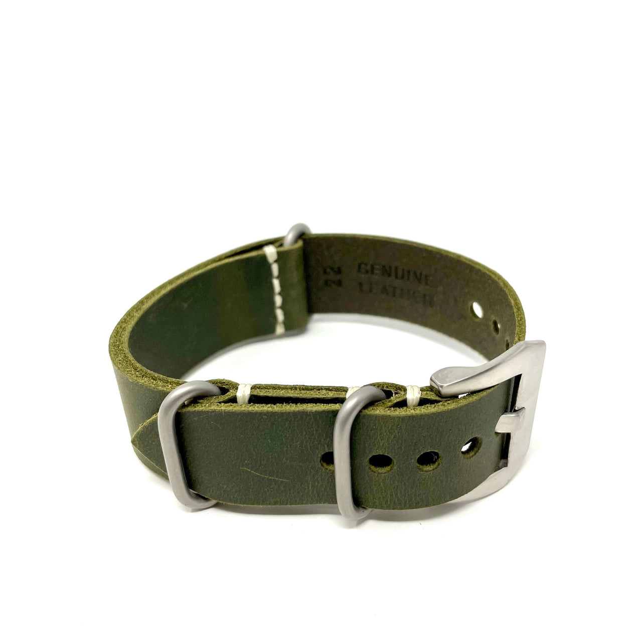 Italian Crazy Horse Leather Military Style Watch Straps