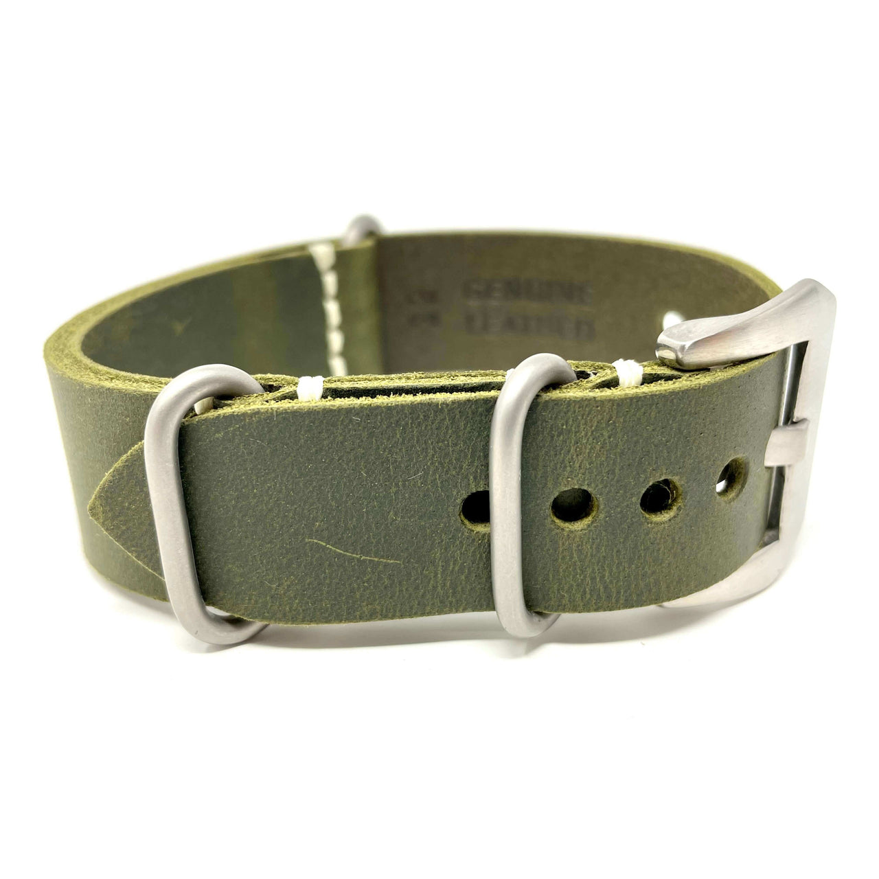 Italian Crazy Horse Leather Military Style Watch Straps