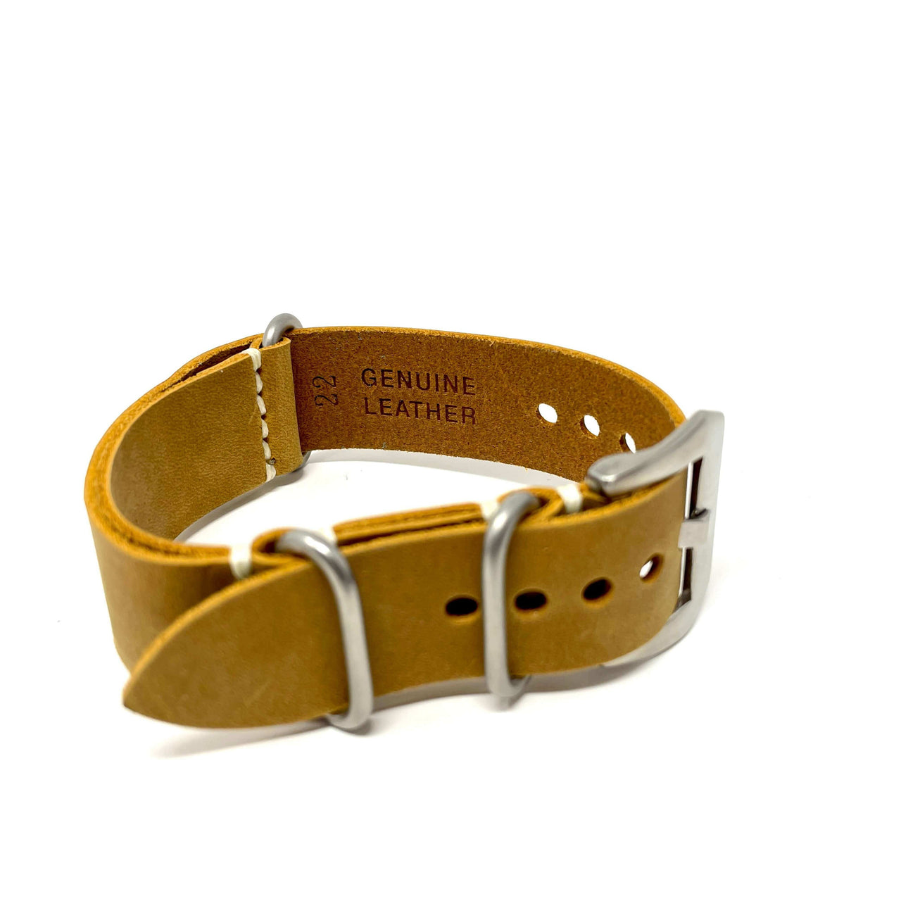 Italian Crazy Horse Leather Military Style Watch Straps