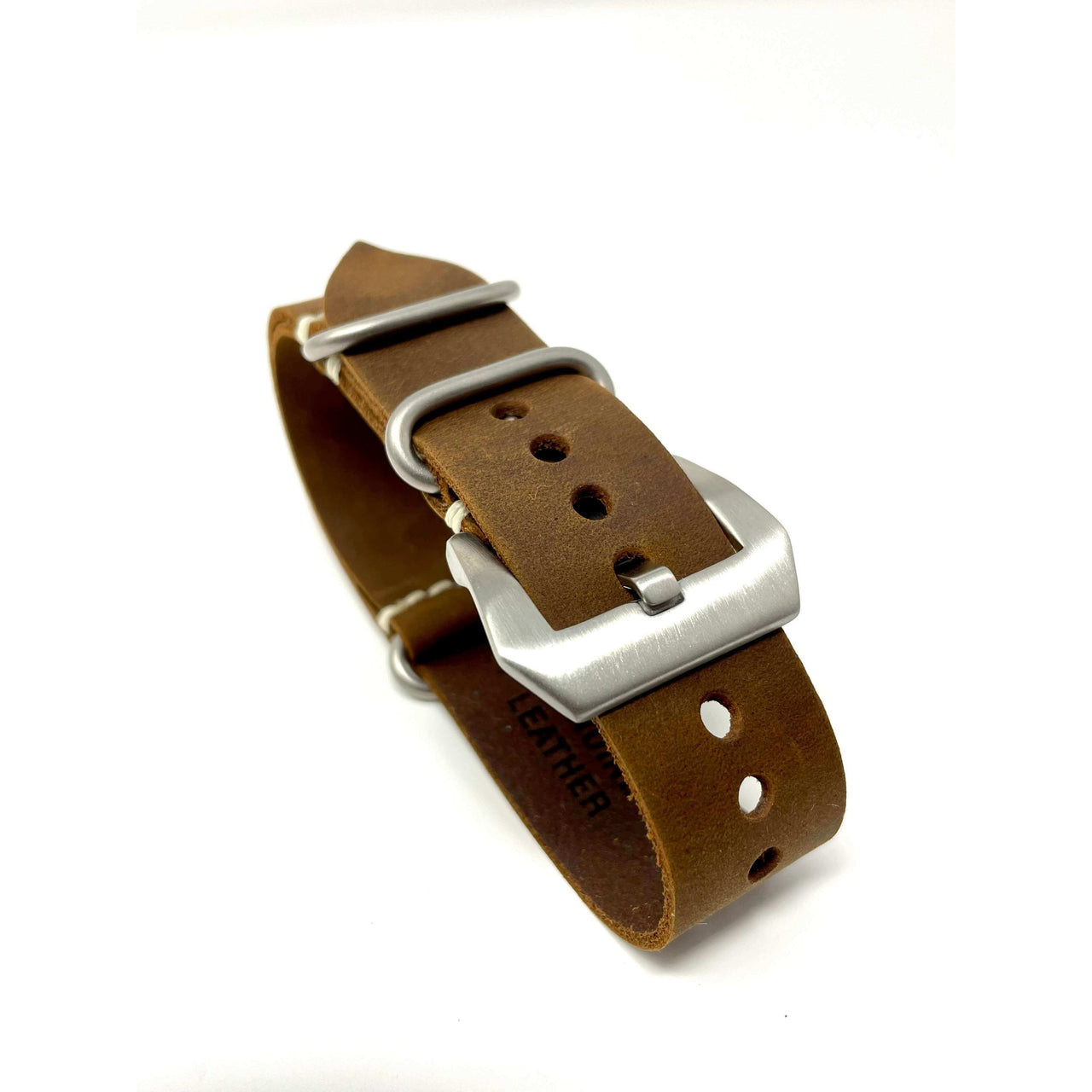 Italian Crazy Horse Leather Military Style Watch Straps