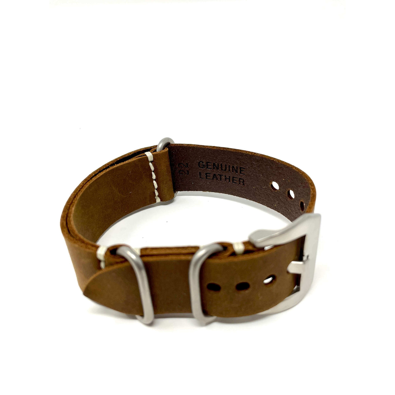 Italian Crazy Horse Leather Military Style Watch Straps