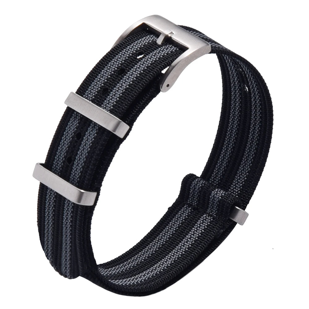 Classic Military Style Watch Strap- Ribbed