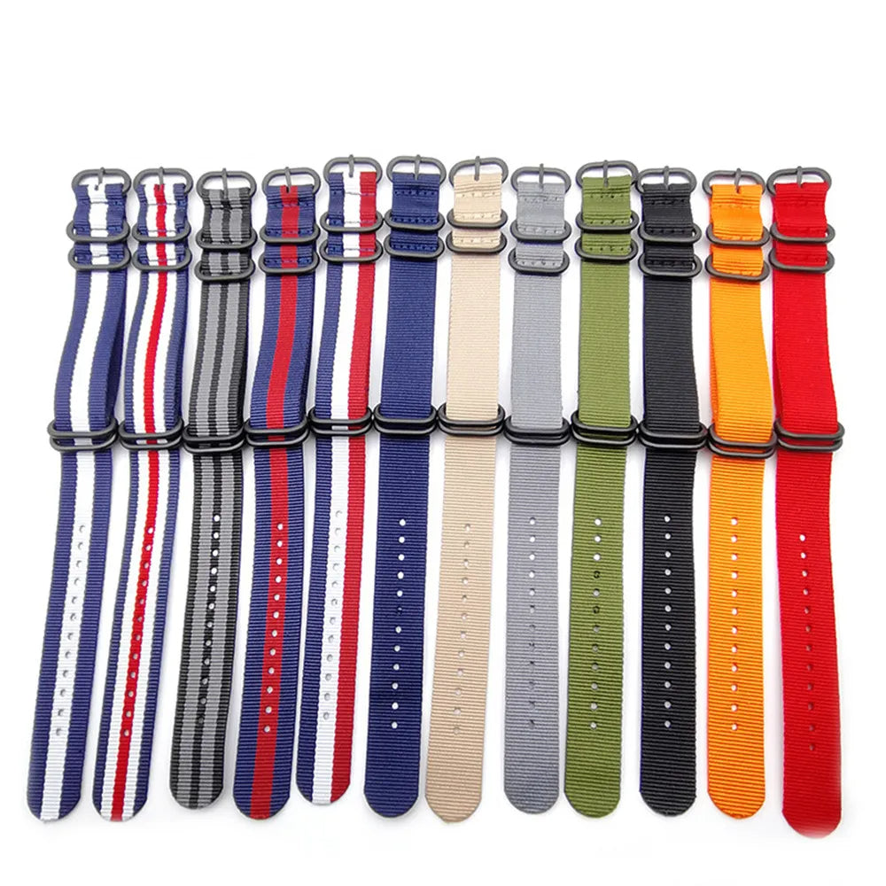 Zulu Military Style Strap - Royal Red - Silver Buckle