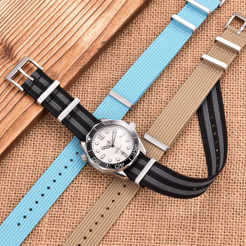 Classic Military Style Watch Strap- Ribbed