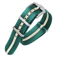 Thumbnail for Seatbelt Military Style Strap - Emerald Green & Gold