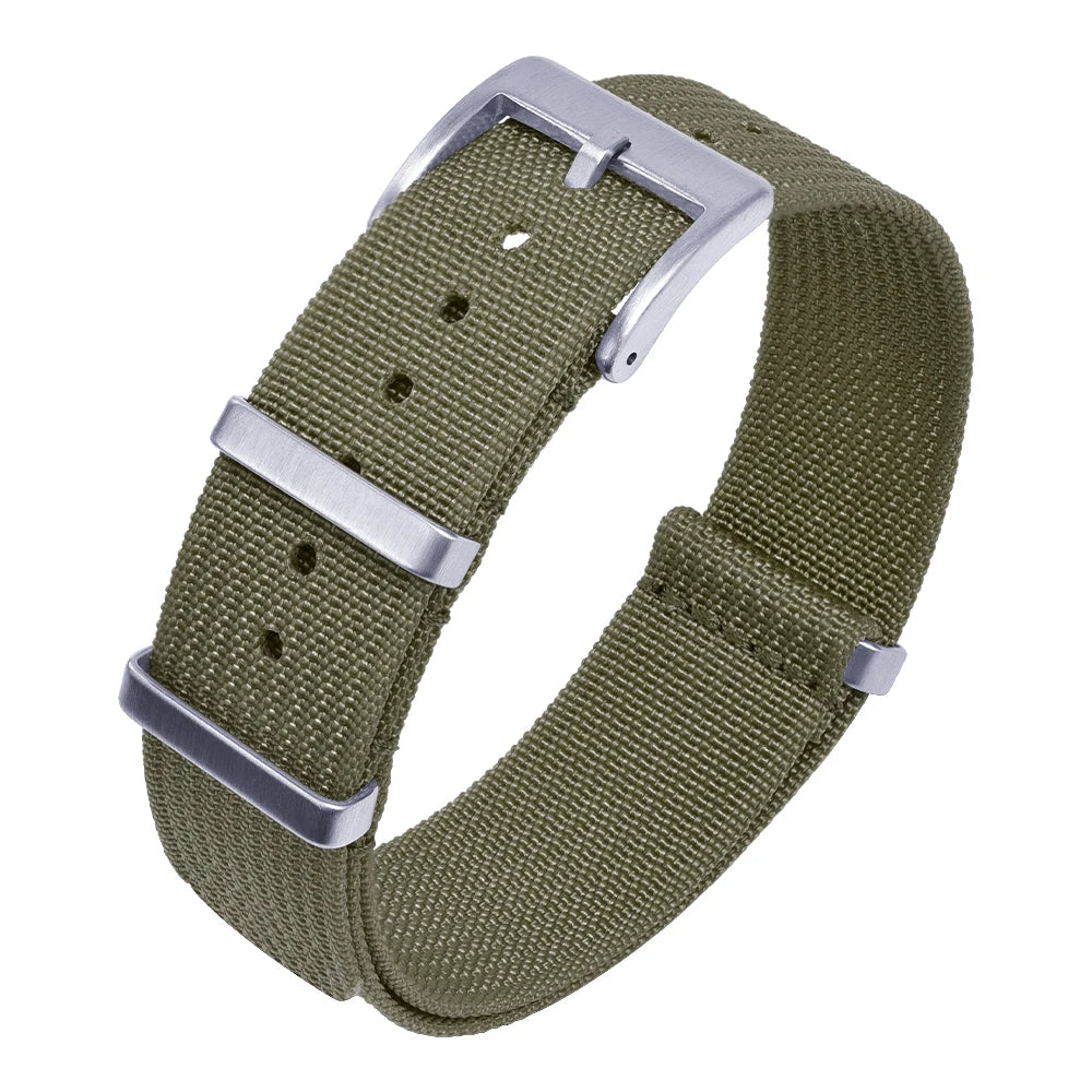 Classic Military Style Watch Strap- Ribbed