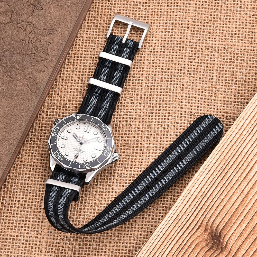 Classic Military Style Watch Strap- Ribbed