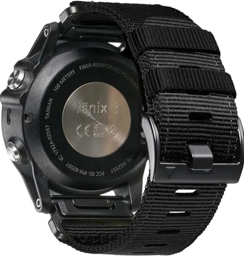 Nylon Military Style Watch Strap for Garmin in 22mm or 26mm Quickfit Connection