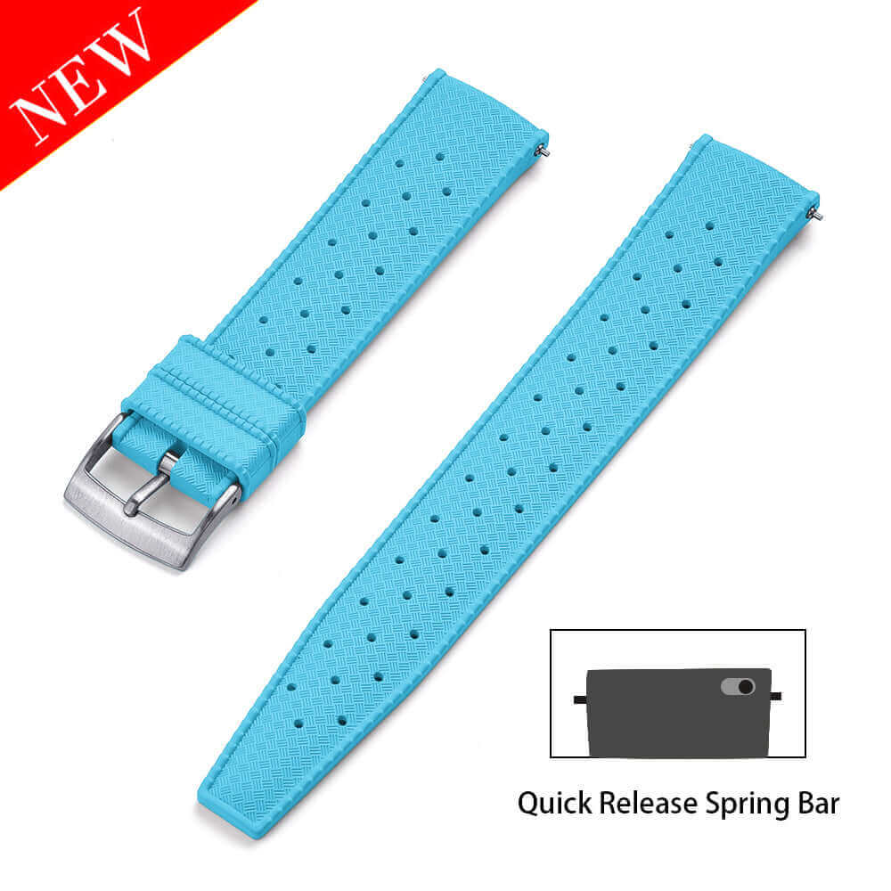 Tropical Rubber FKM Watch Strap Teal Blue