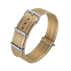 Seatbelt Military Style Strap - Gold and Sand
