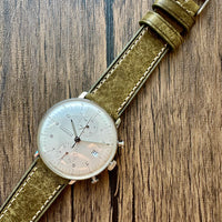 Thumbnail for Badalassi Carlo Waxed Cowhide Leather Watch Strap With Contrasting Cream Stitching