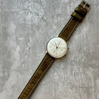 Thumbnail for Badalassi Carlo Waxed Cowhide Leather Watch Strap With Contrasting Cream Stitching