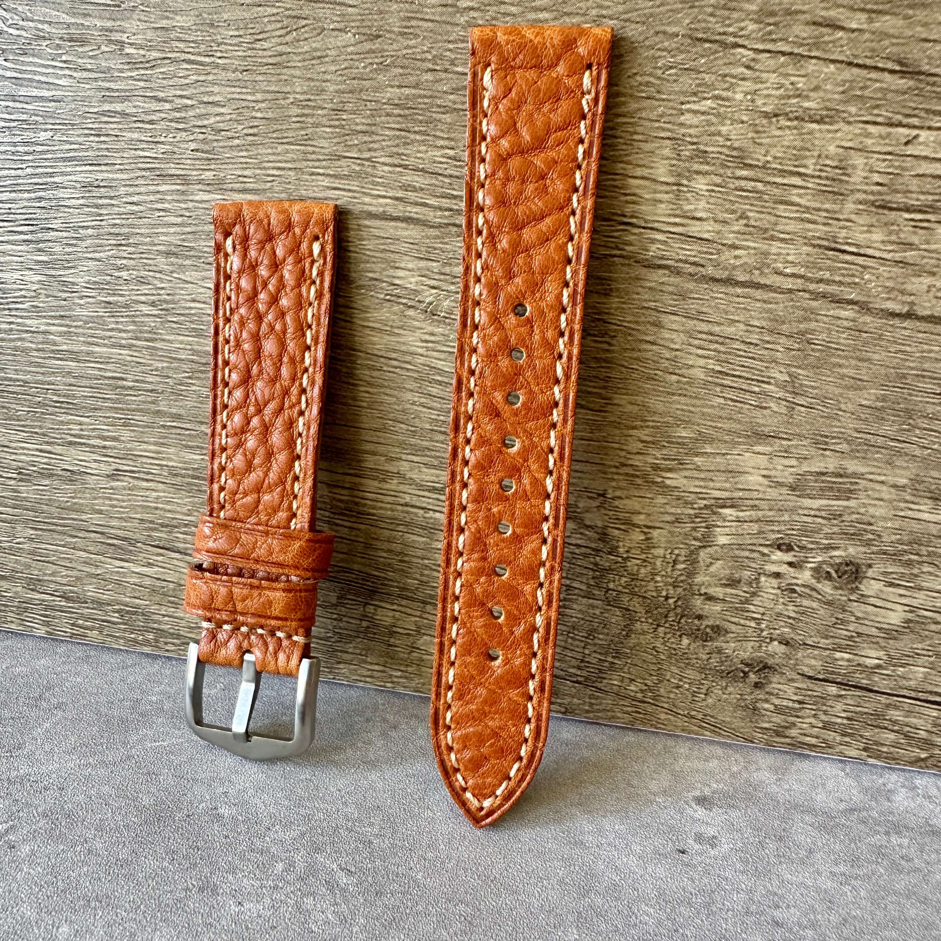 Buffalo Embossed Nappa Leather Watch Strap