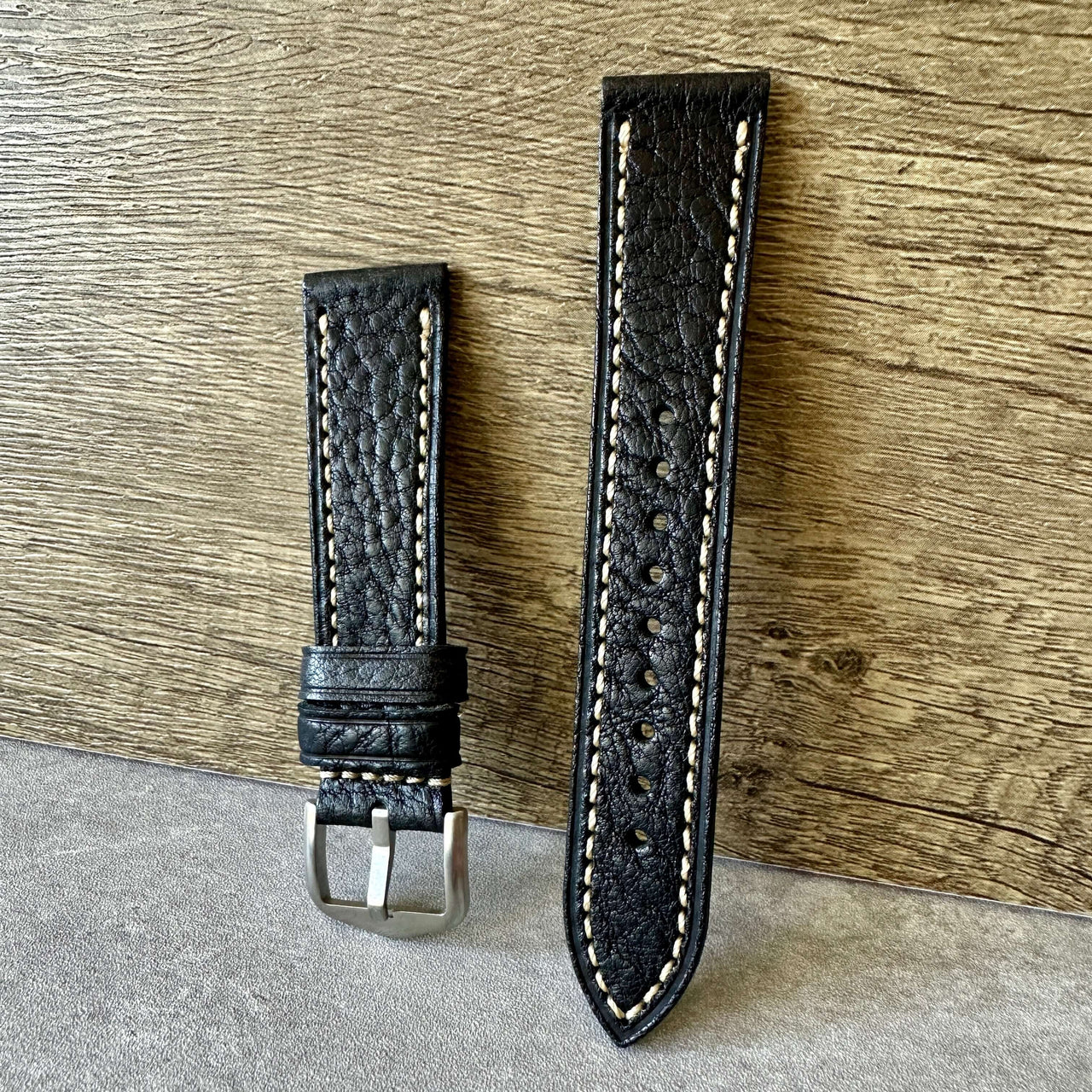Buffalo Embossed Nappa Leather Watch Strap