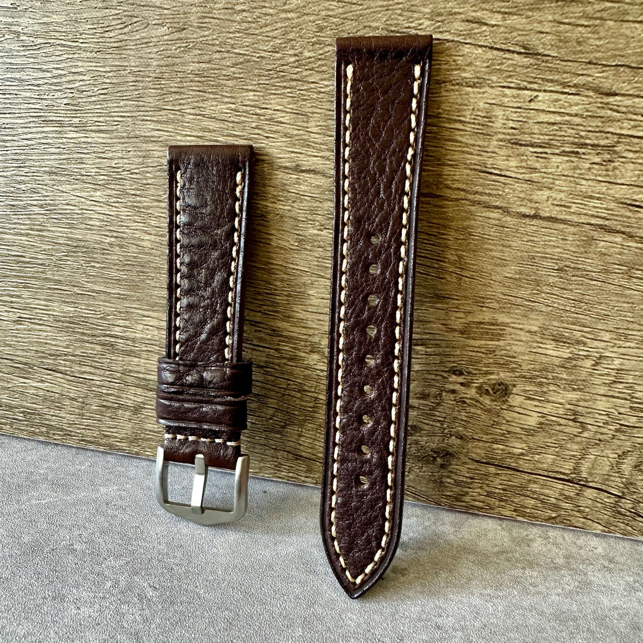 Buffalo Embossed Nappa Leather Watch Strap