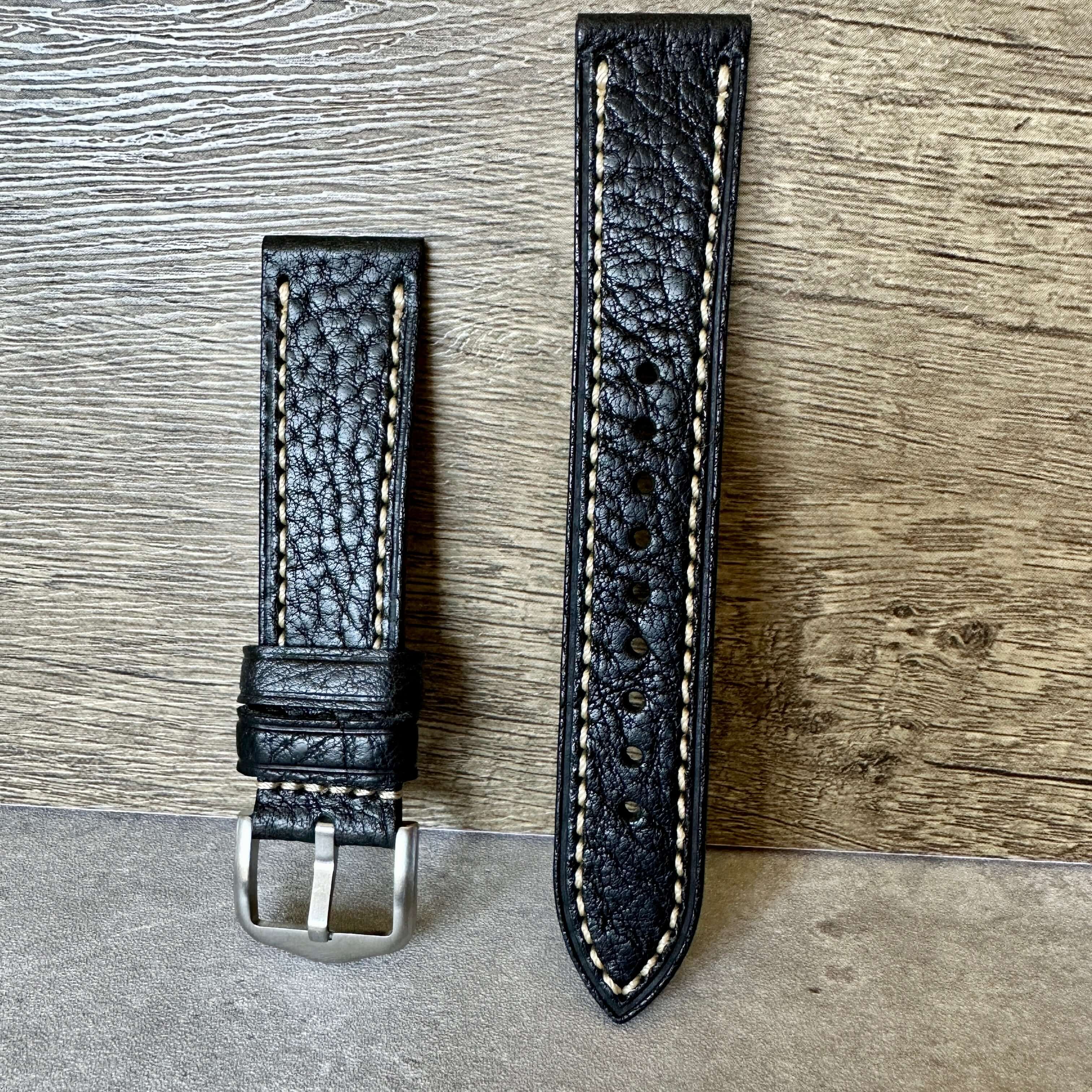 Buffalo Embossed Nappa Leather Watch Strap