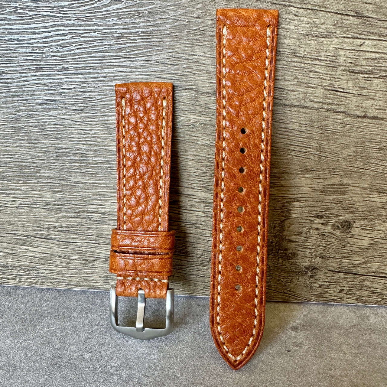 Buffalo Embossed Nappa Leather Watch Strap