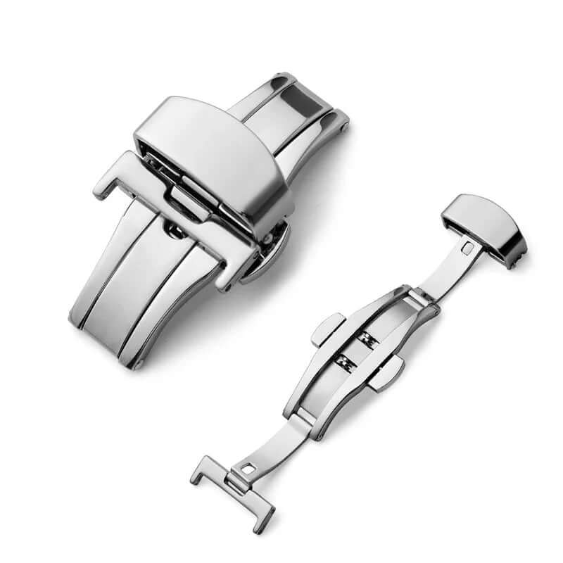 Deployant Clasp Deployment Clasp Butterfly Clasp- Stainless Steel Silver- Fits To Any Watch Strap