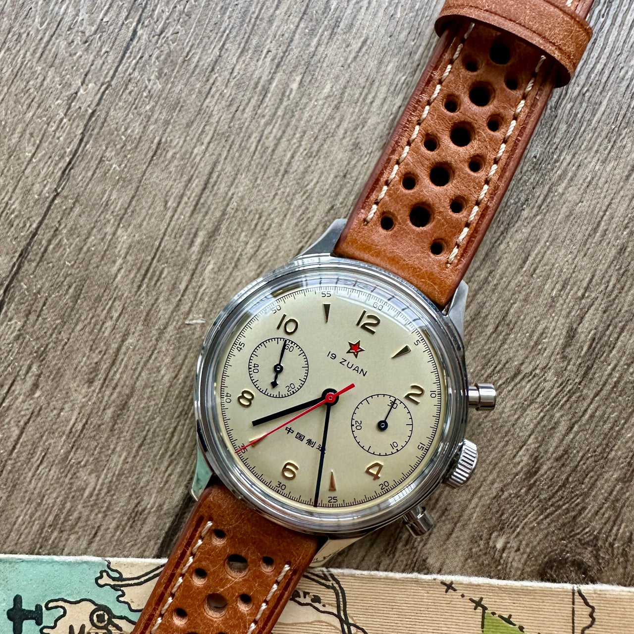 Enzo Genuine Italian Perforated Rally Racing Watch Strap
