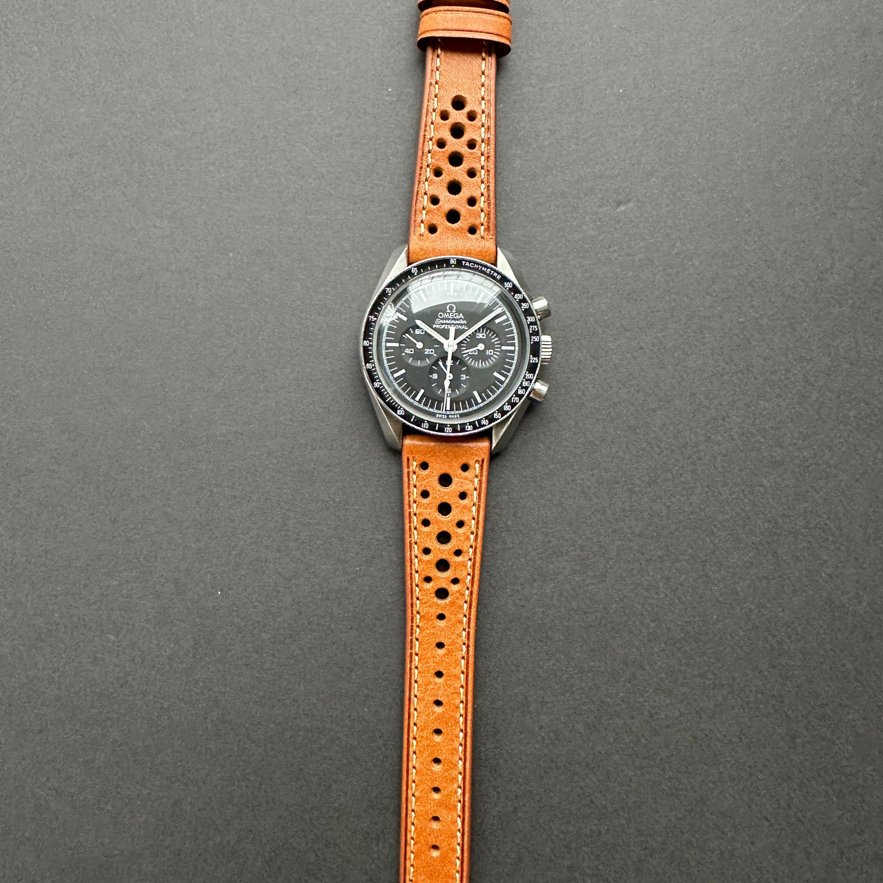 Enzo Genuine Italian Perforated Rally Racing Watch Strap