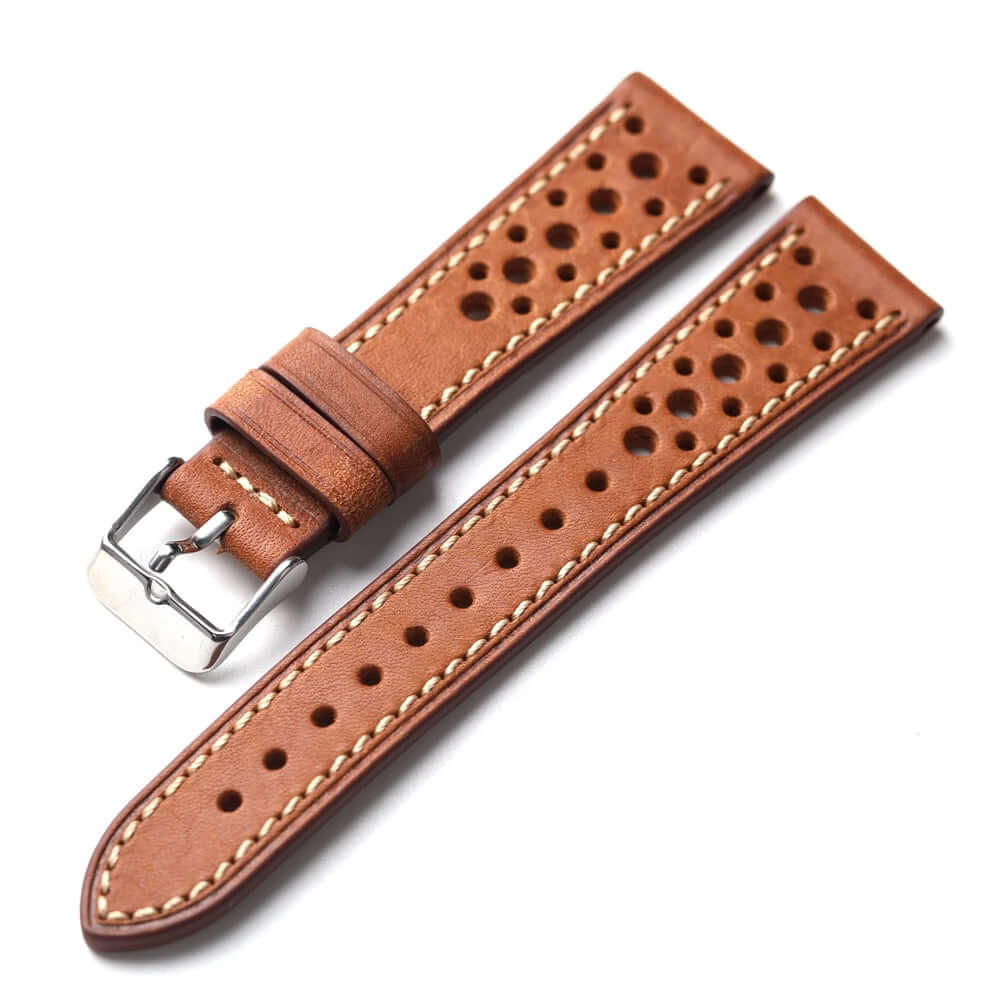 Enzo Genuine Italian Perforated Rally Racing Watch Strap