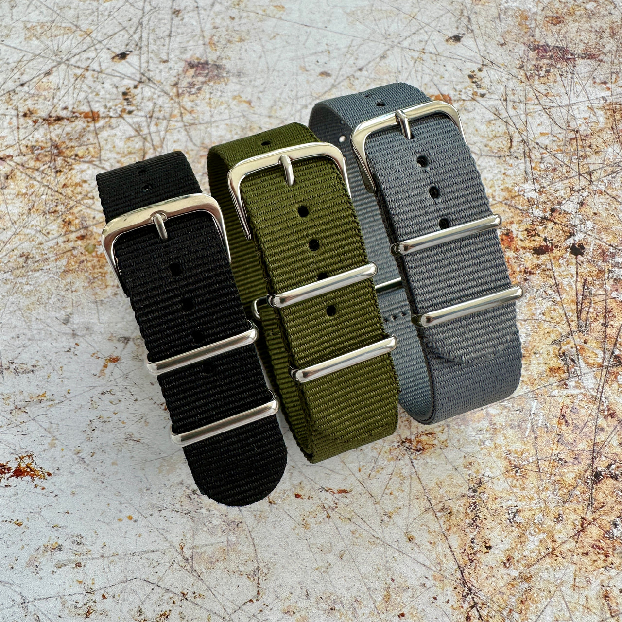 The Essential Strap Pack- (Three of our best-selling Classic Military watch straps)