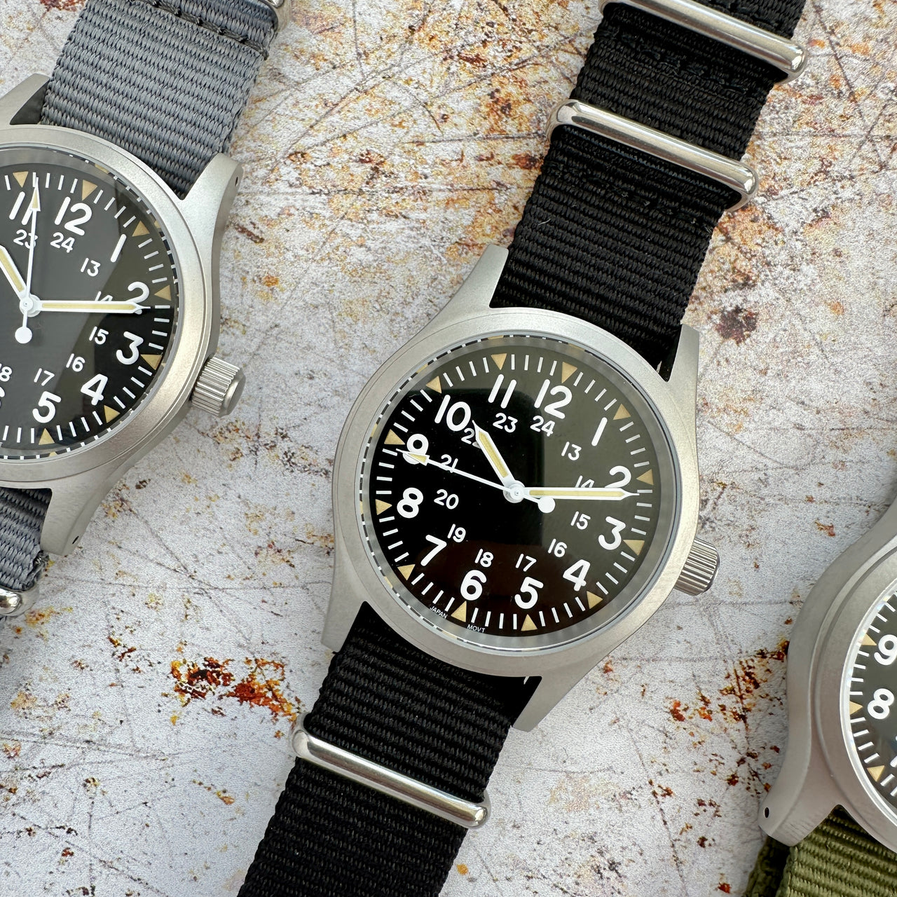 The Essential Strap Pack- (Three of our best-selling Classic Military watch straps)