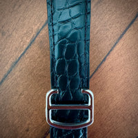 Thumbnail for Cartier Tank Solo Replacement Watch Strap in Black Genuine Alligator Leather- Bespoke and Personalised