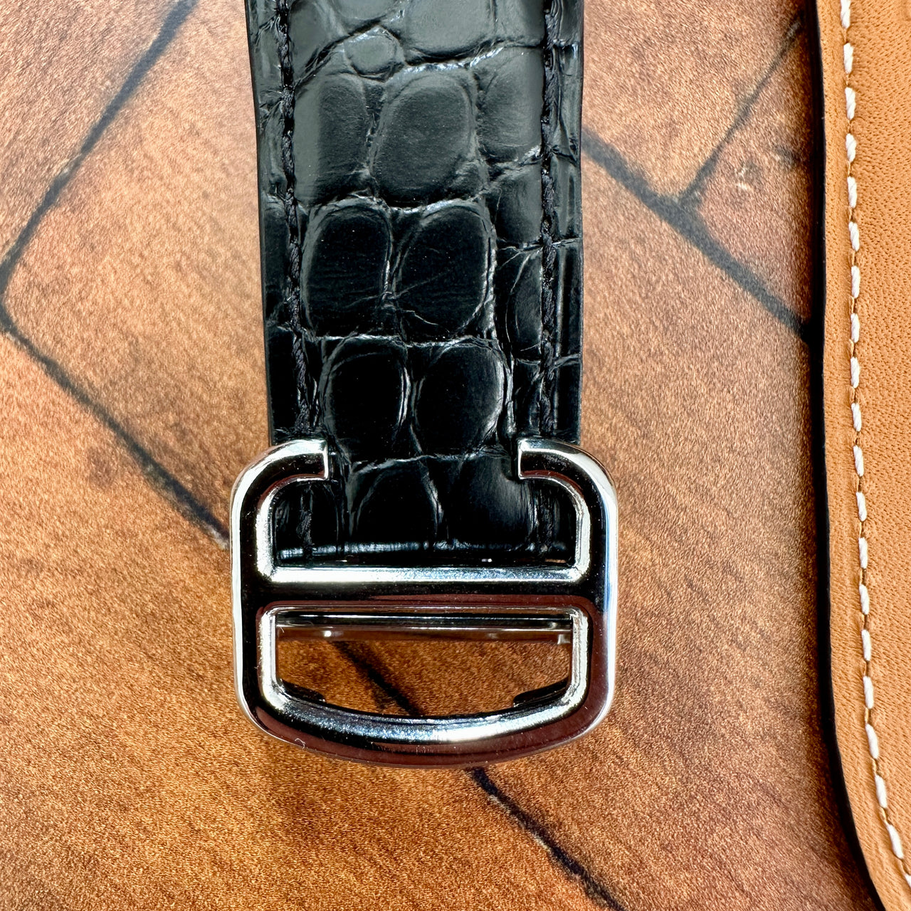 Cartier Tank Solo Replacement Watch Strap in Black Genuine Alligator Leather- Bespoke and Personalised