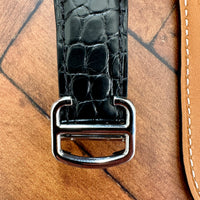 Thumbnail for Cartier Tank Solo Replacement Watch Strap in Black Genuine Alligator Leather- Bespoke and Personalised