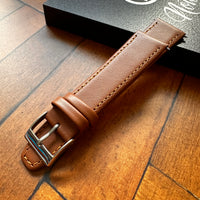 Thumbnail for Classic Soft Calfskin Genuine Leather Watch Strap -Dress Style • Soft Padded