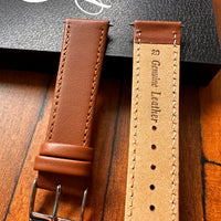 Thumbnail for Classic Soft Calfskin Genuine Leather Watch Strap -Dress Style • Soft Padded