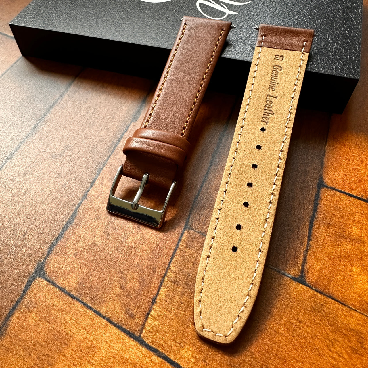 Classic Soft Calfskin Genuine Leather Watch Strap -Dress Style • Soft Padded