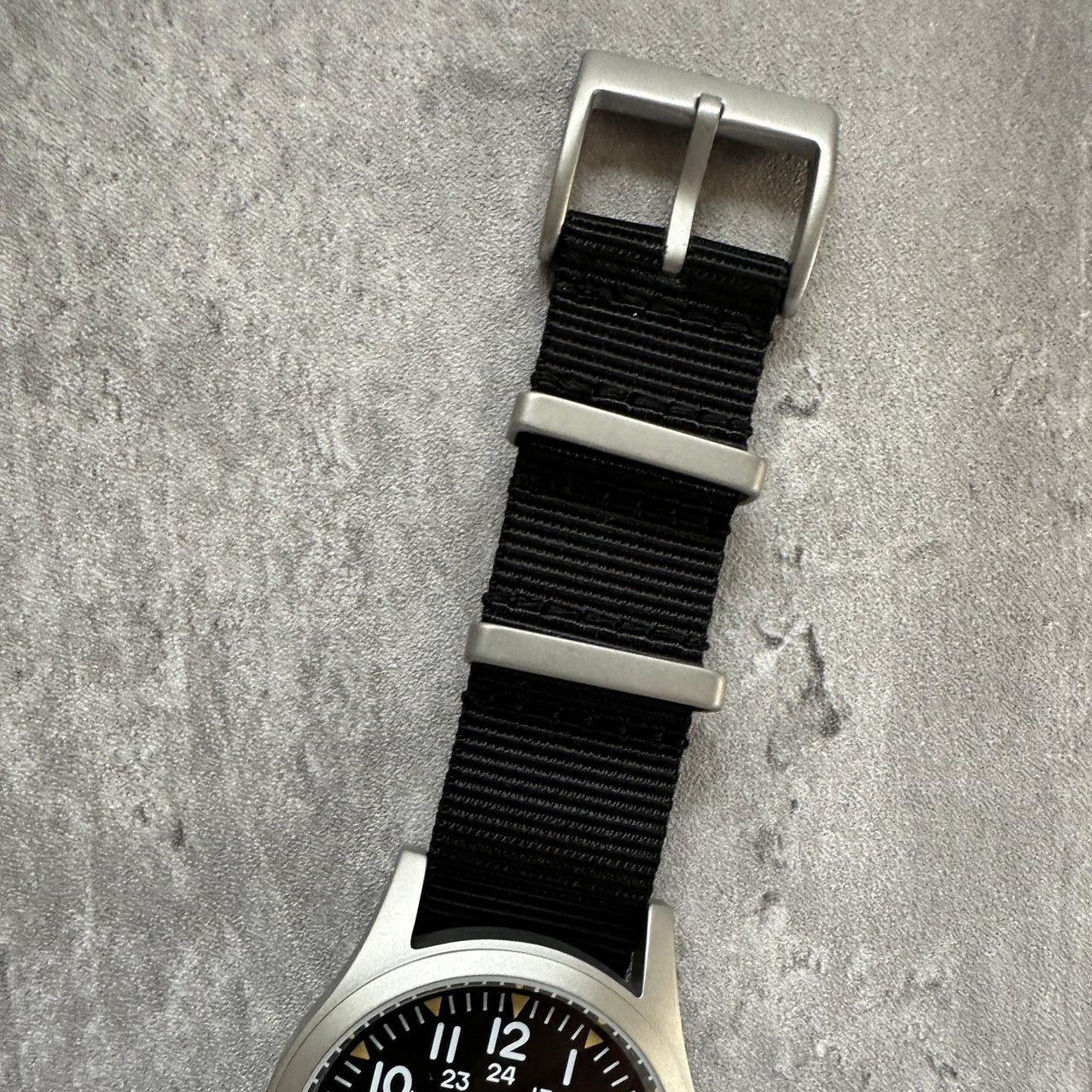 Nylon Field Watch Strap With Sandblasted Hardware