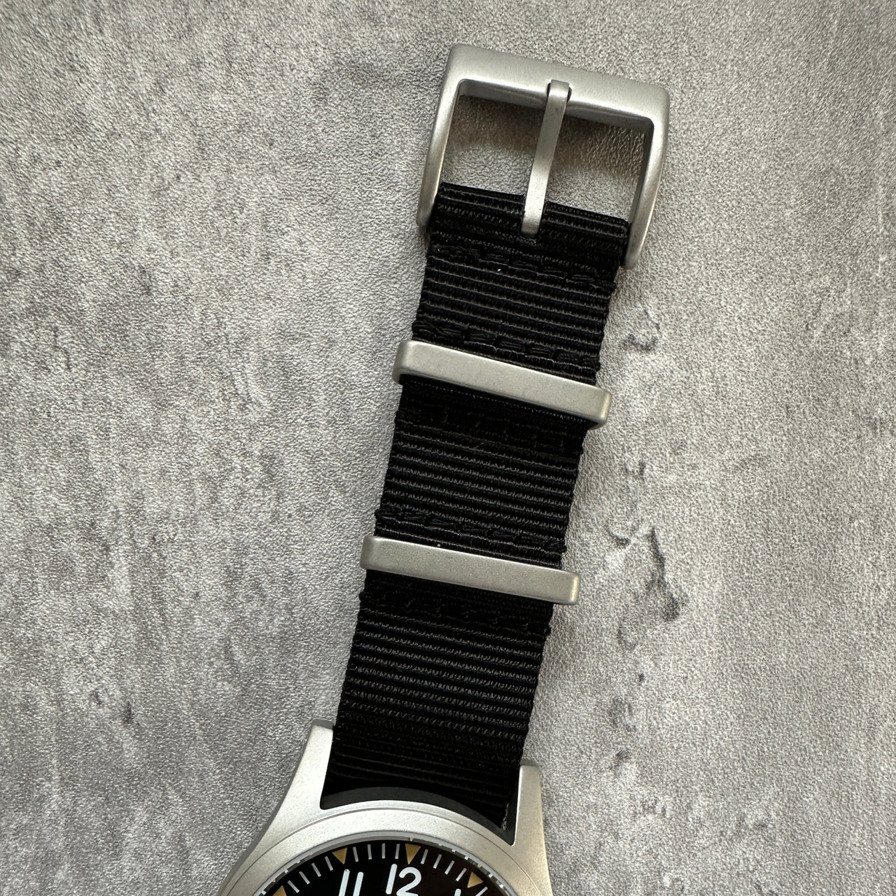 Nylon Field Watch Strap With Sandblasted Hardware