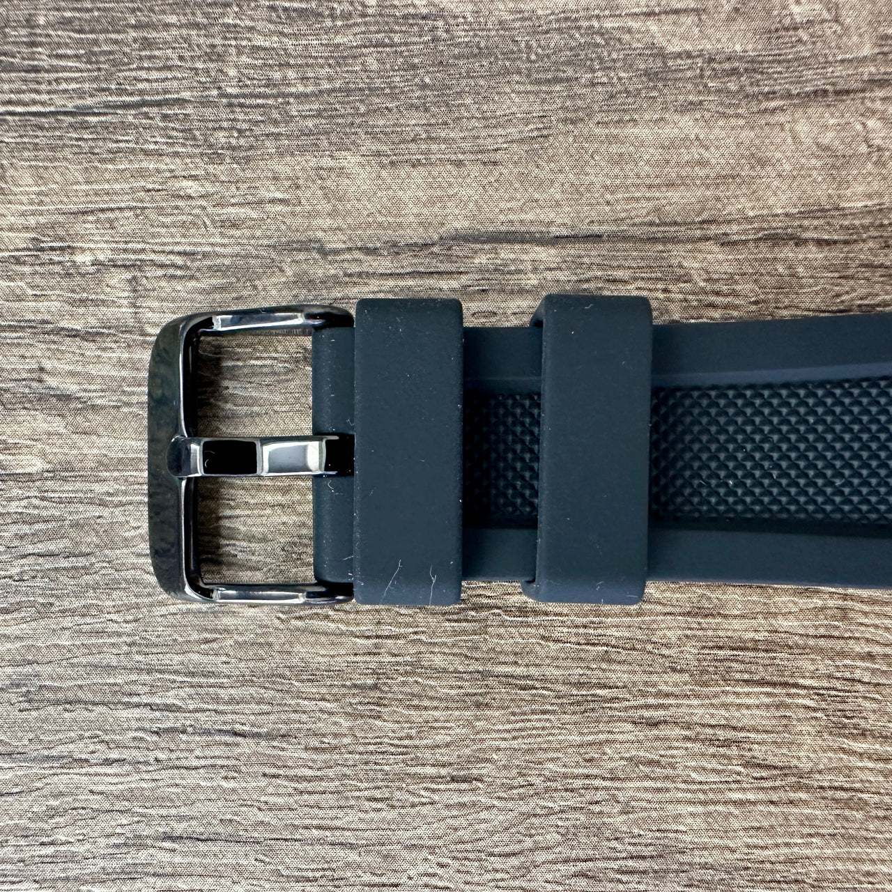 Black Silicone Rubber Divers Watch Strap