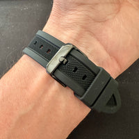 Thumbnail for Black Silicone Rubber Divers Watch Strap