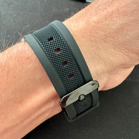Thumbnail for Black Silicone Rubber Divers Watch Strap
